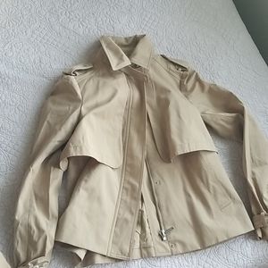 Michael Kors Short Trench Coat (Tab Shoulder)
